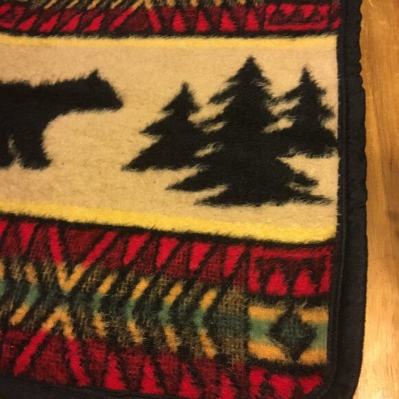 earth ragz bear Pillow Cover Rustic Cabin Lodge Forest Native American Pattern - Picture 12 of 16